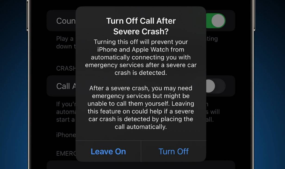 密山苹果14维修分享 iPhone 14 和 Apple Watch 上关闭崩溃检测 