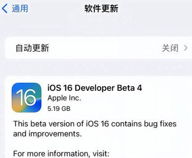 密山苹果手机维修分享iOS16 Beta4 更新内容及升级建议 
